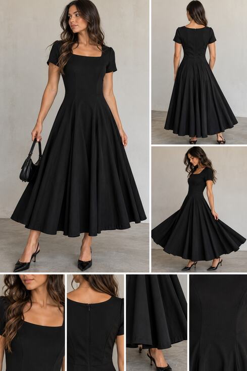 Southeastern Dresses & Skirts - Southeastern Performance Apparel Womens 4 Black Fit Flare Dance Dress Made USA